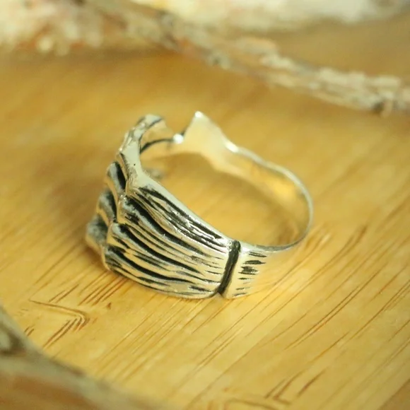 925 Sterling Silver HAND BONES Men's Rings Size 12.25 - Picture 5 of 8